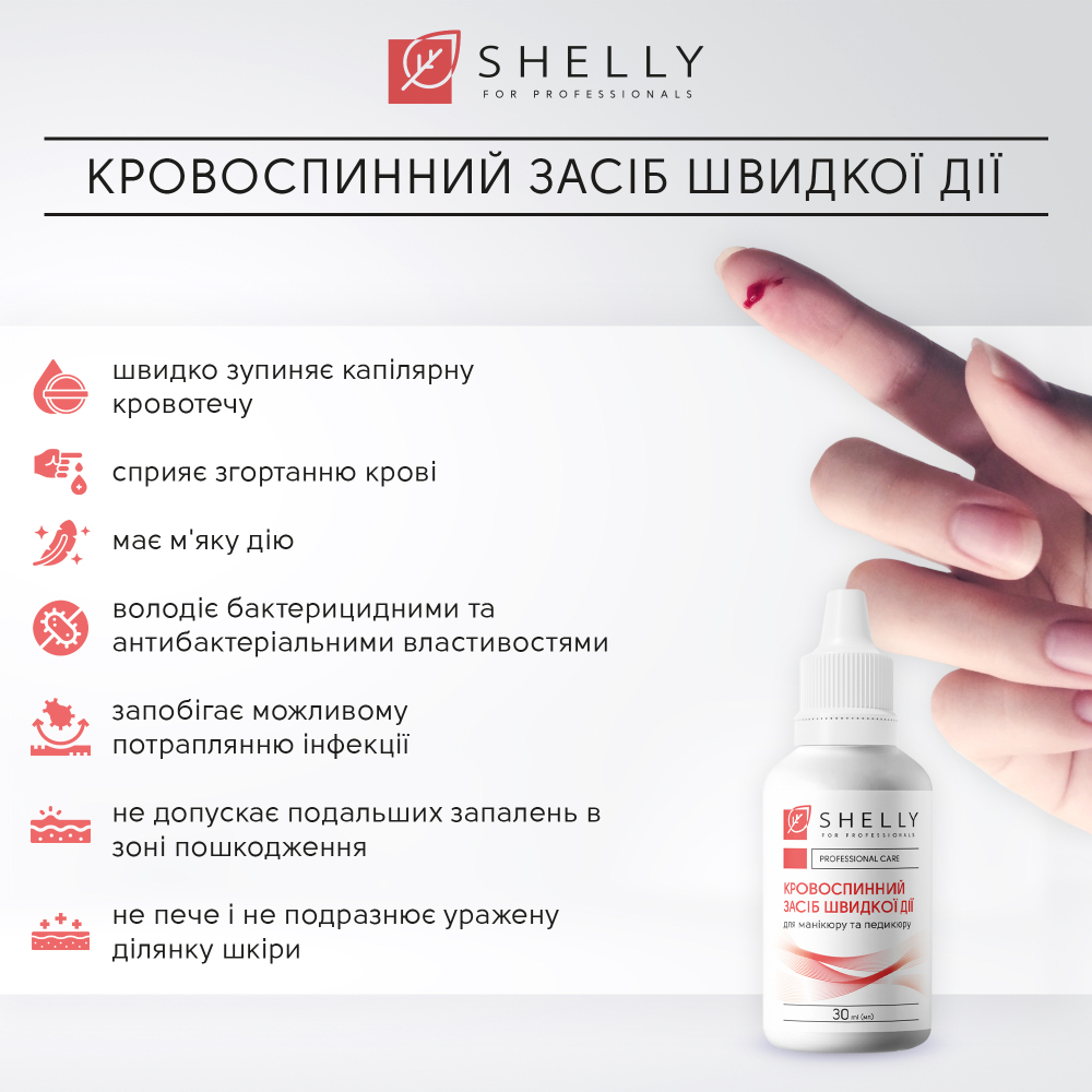 Кровоспинний засіб швидкої дії Shelly 30 мл