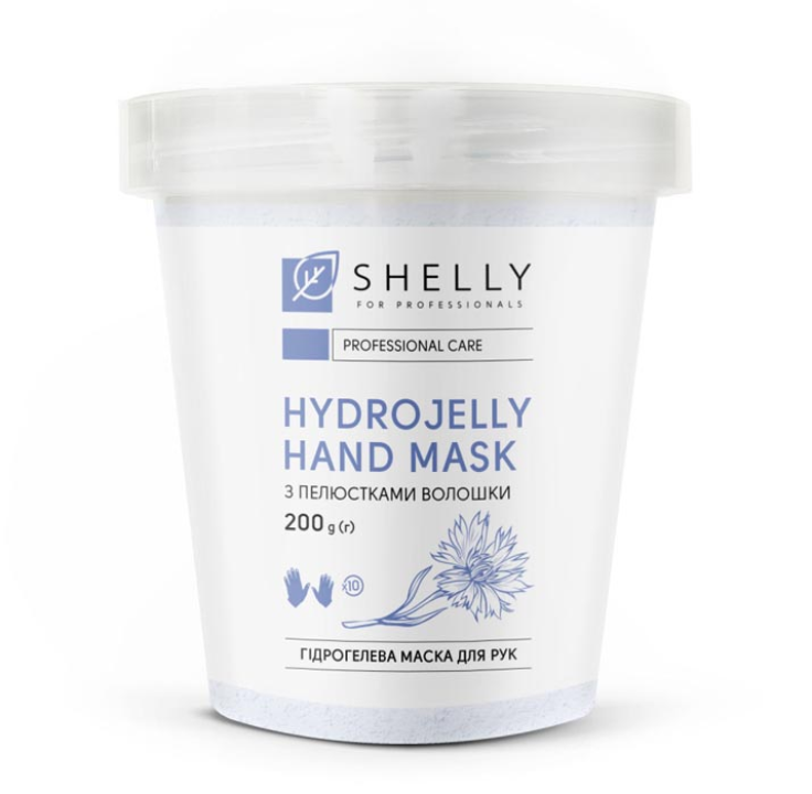 Гідрогелева маска для рук з пелюстками волошки Shelly 200 г