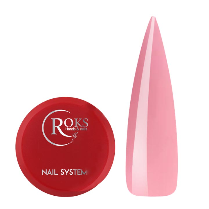 Гель для наращивания ногтей ROKS NEW Builder Gel №001 (бледно-розовый) 50 мл
