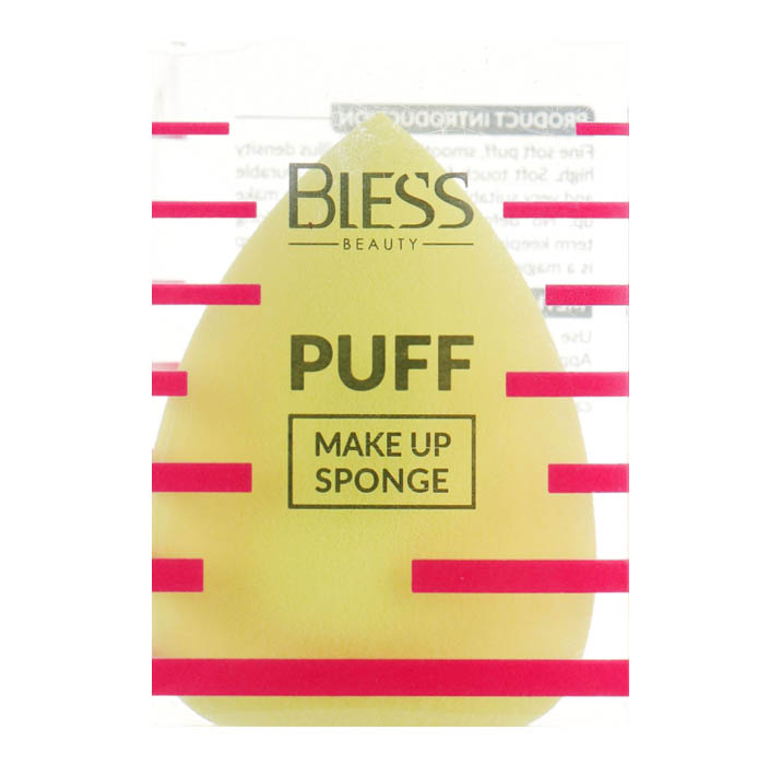Спонж для макіяжу Бюті блендер крапля Bless Beauty PUFF make up жовтий BS122 (14)