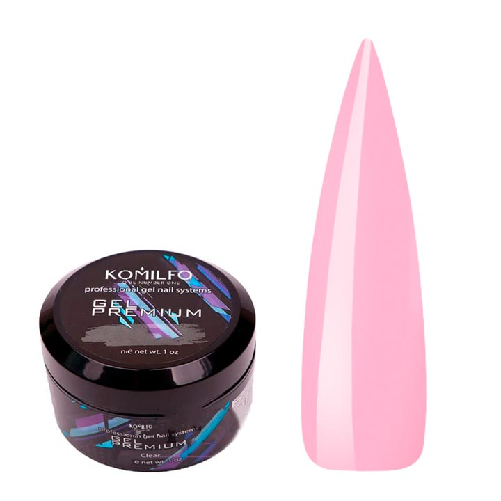 Гель для нарощування нігтів Komilfo Premium Gel Pink (рожевий) 30 мл