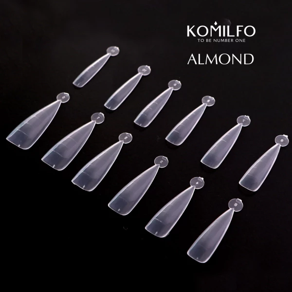 Верхні форми для нарощування нігтів Komilfo Acry Gel Top Nail Forms Almond 120 шт