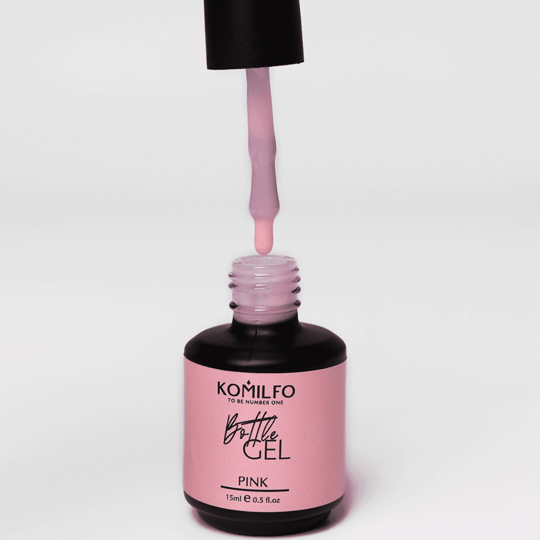 Гель для наращивания ногтей Komilfo Bottle Gel  Pink (розовый) 15 мл