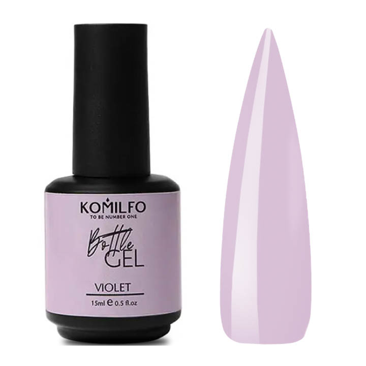 Гель для нарощування нігтів Komilfo Bottle Gel Violet (фіолетовий) 15 мл