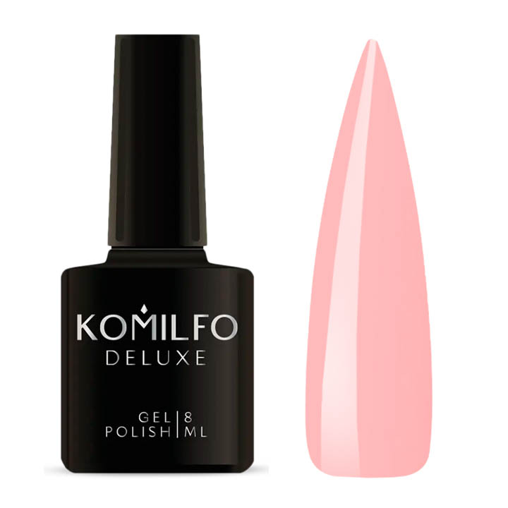 Гель лак Komilfo Deluxe Series №D016 (светло-розовый, эмаль) 8 мл