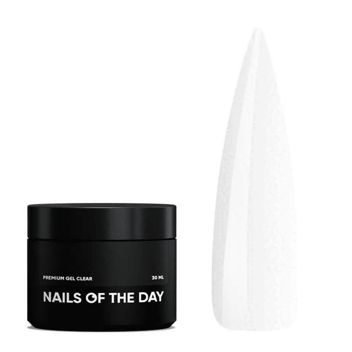 Гель для нарощення нігтів NAILSOFTHEDAY Gel Premium Clear (прозорий) 30 мл