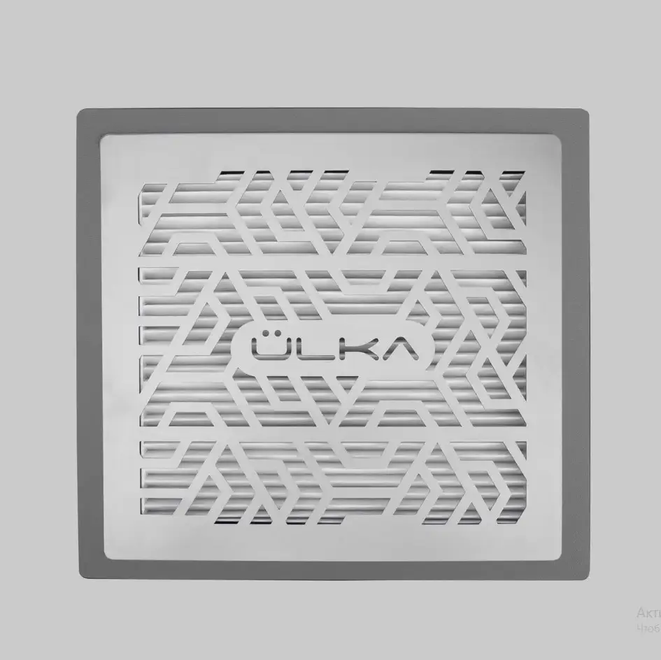 Настольная вытяжка ULKA для маникюра и педикюра с фильтром Premium Серая