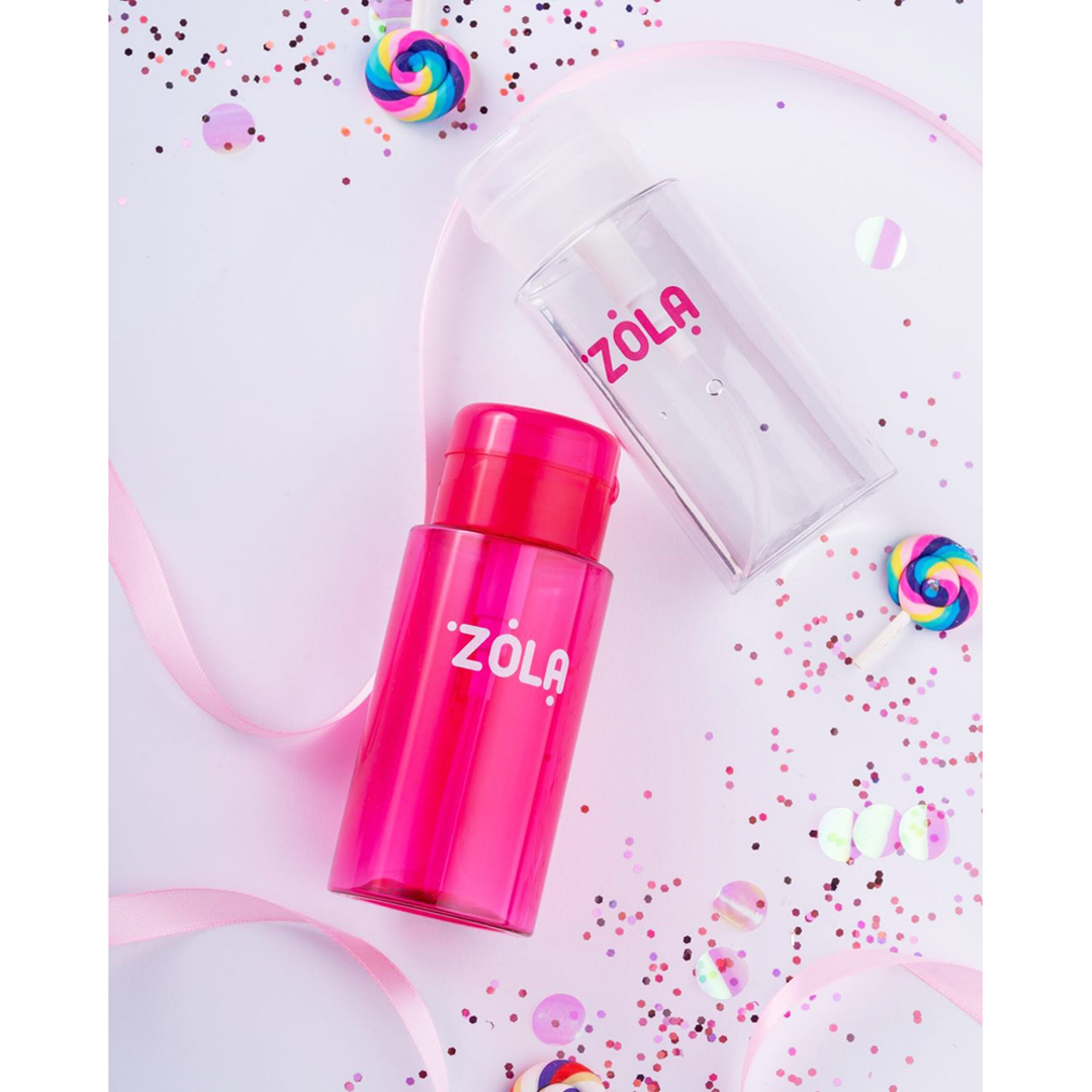 Емкость пластиковая ZOLA для жидкости с насосом-дозатором Pink