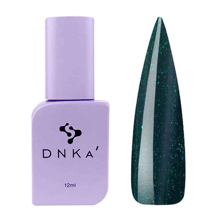 Гель-лак для ногтей DNKa №0057 (темно-зеленый с микроблеском, эмаль), 12 мл
