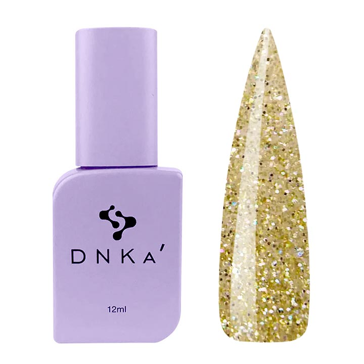 Гель-лак для ногтей DNKa №0097 (золото с блестками, эмаль), 12 мл
