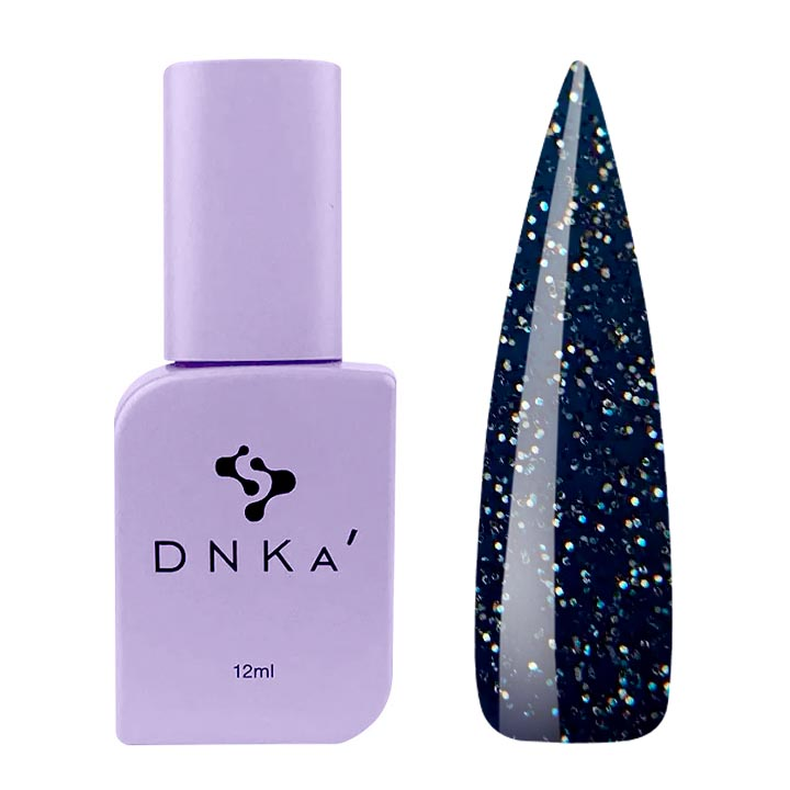Гель-лак для нігтів DNKa №0098 (темно-синій з блискітками, емаль), 12 мл
