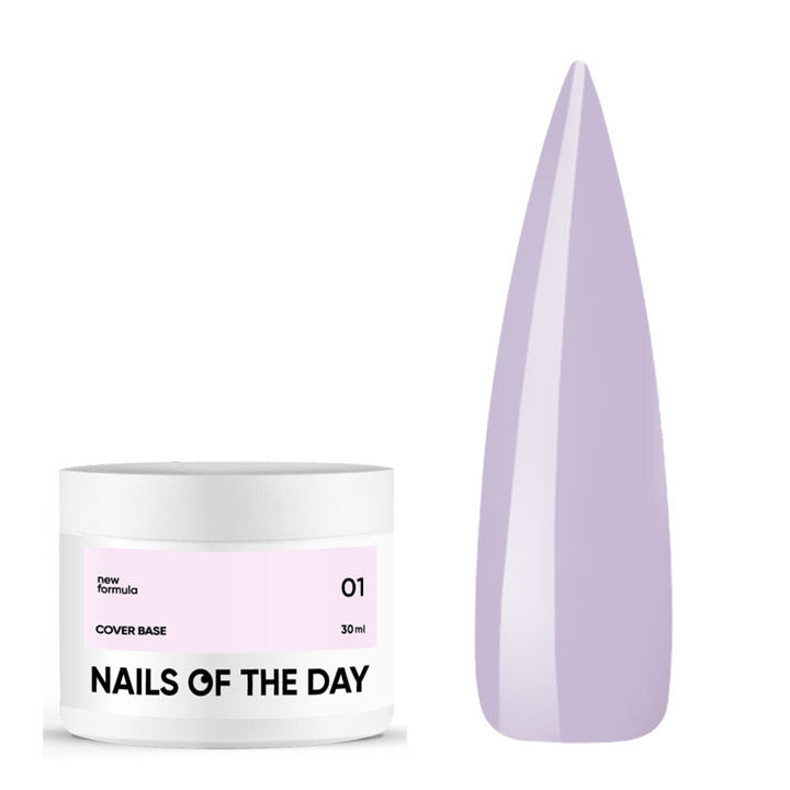 Камуфлирующая база для ногтей NAILSOFTHEDAY Base Cover NEW Formula №001 (нежно-розовый) 30 мл