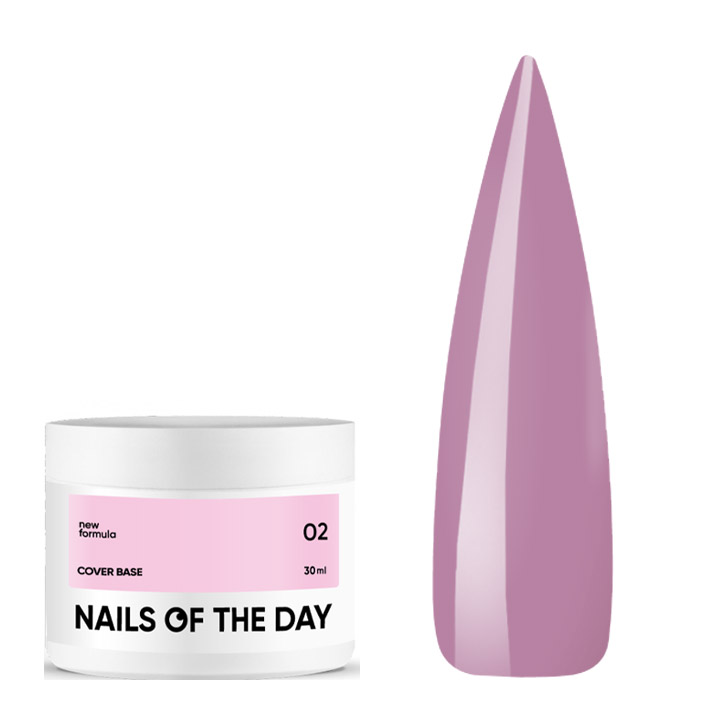 Камуфлирующая база для ногтей NAILSOFTHEDAY Base Cover NEW Formula №002 (розово-нюд) 10 мл