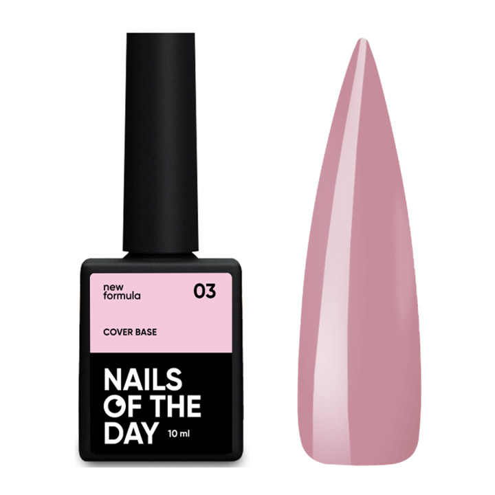 Камуфлююча база для нігтів NAILSOFTHEDAY Base Cover NEW Formula №003 (ніжно-персиковий) 10 мл