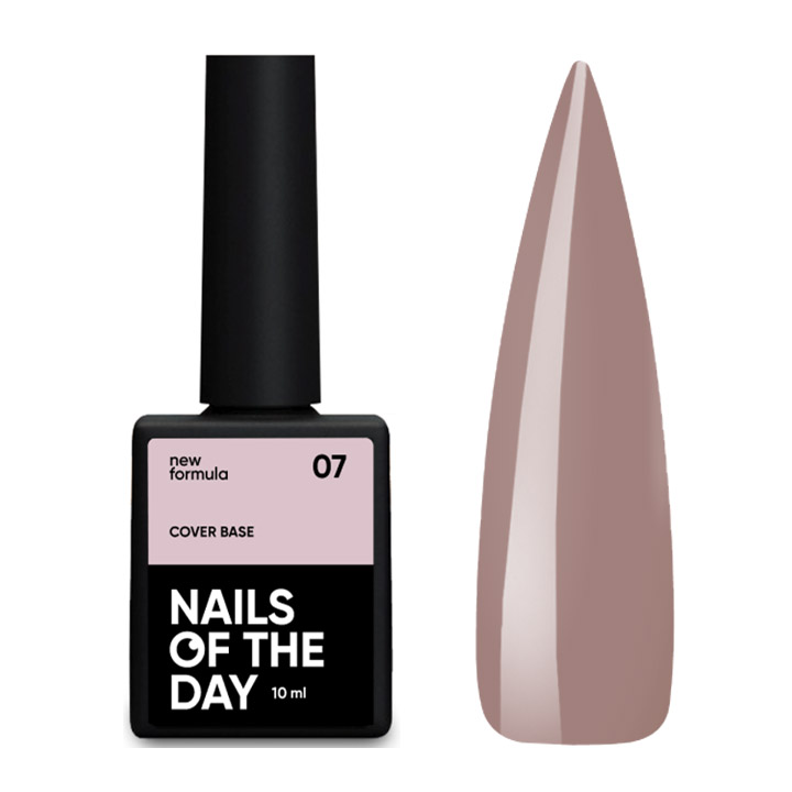 Камуфлирующая база для ногтей NAILSOFTHEDAY Base Cover NEW Formula №007 (латте) 10 мл