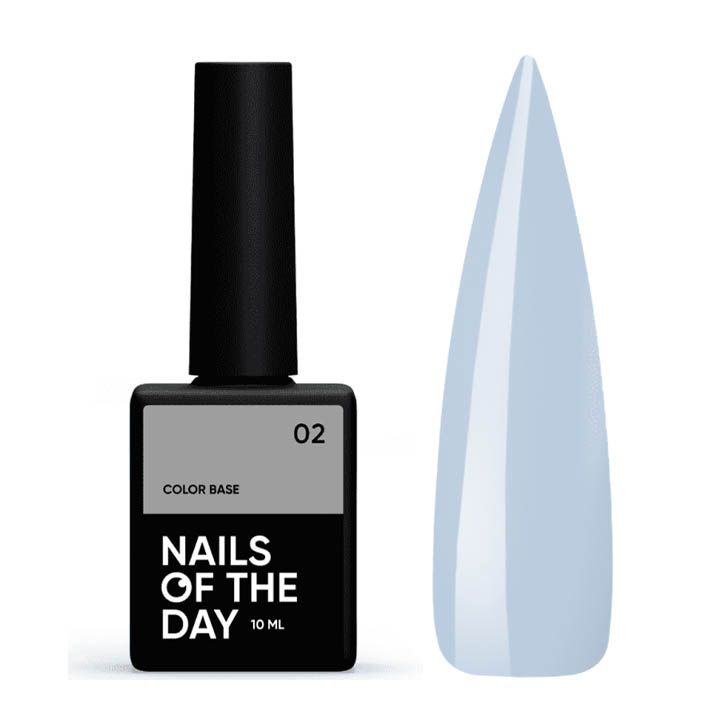 База кольорова для нігтів NAILSOFTHEDAY Base Color №002 (світло сірий), 10 мл