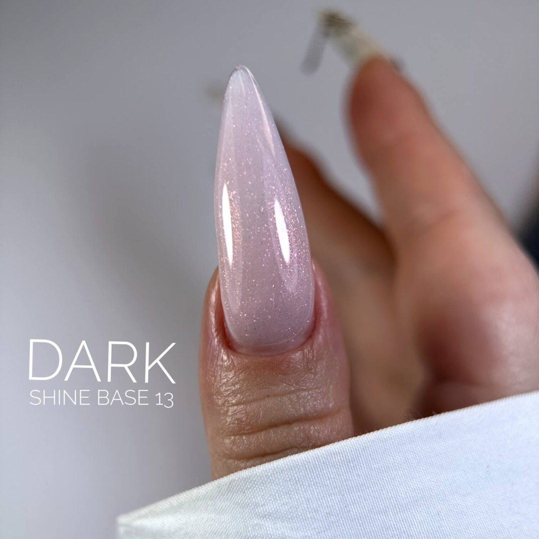 Камуфлирующая база для маникюра Dark PRO Base Shine №013 (розовый с розовым шиммером) 15 мл