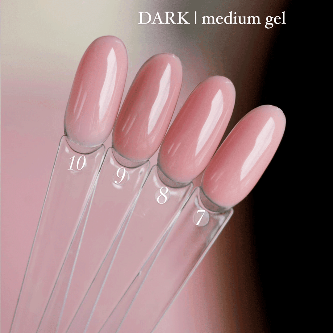 Гель для наращивания ногтей Dark Medium Gel №010 (бежево-розовый) 30 мл