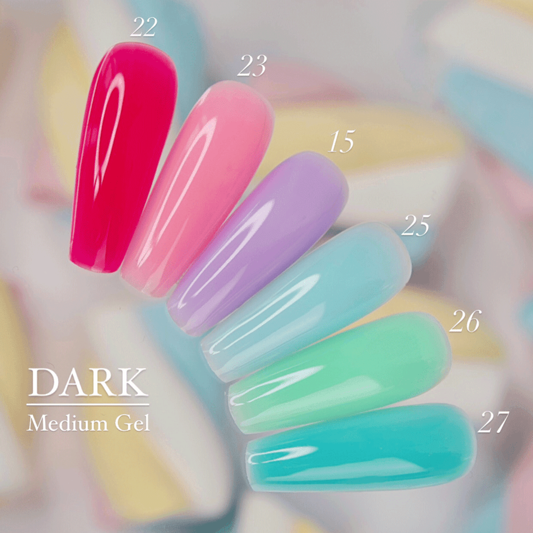 Гель для нарощення нігтів Dark Medium Gel №015 (ліловий) 15 мл