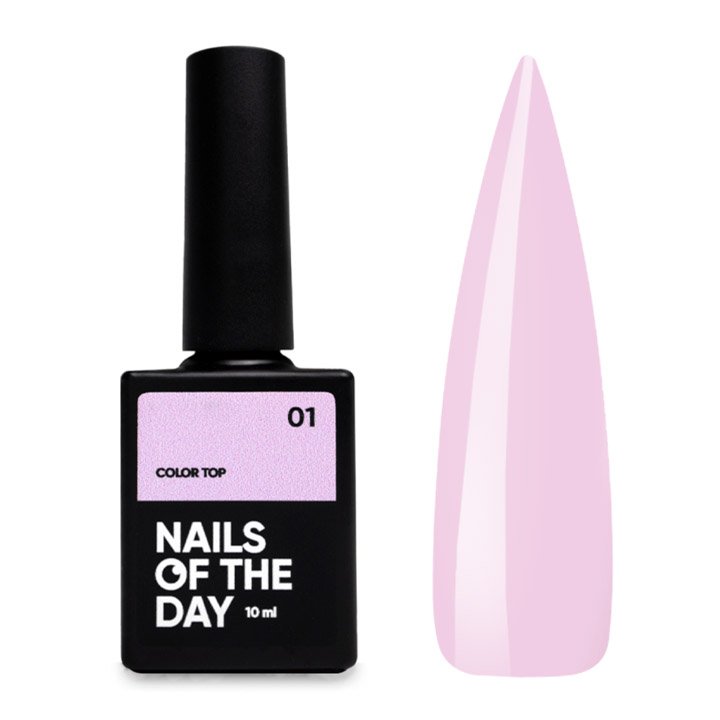 Топ для ногтей NAILSOFTHEDAY Top Color №001 (бледно-розовый) 10 мл