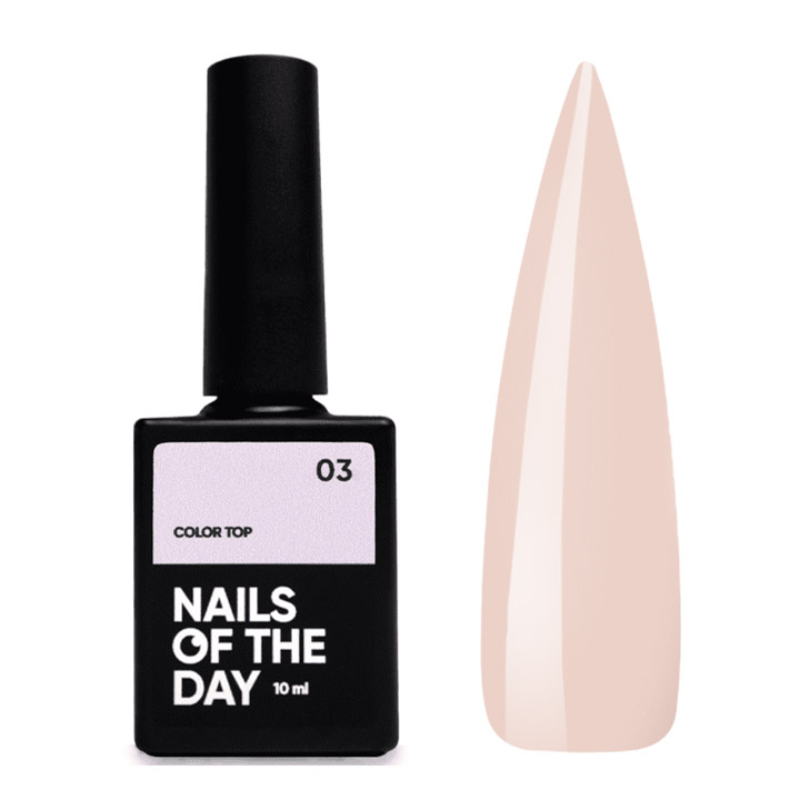 Топ для ногтей NAILSOFTHEDAY Top Color №003 (бдительно-розовый) 10 мл