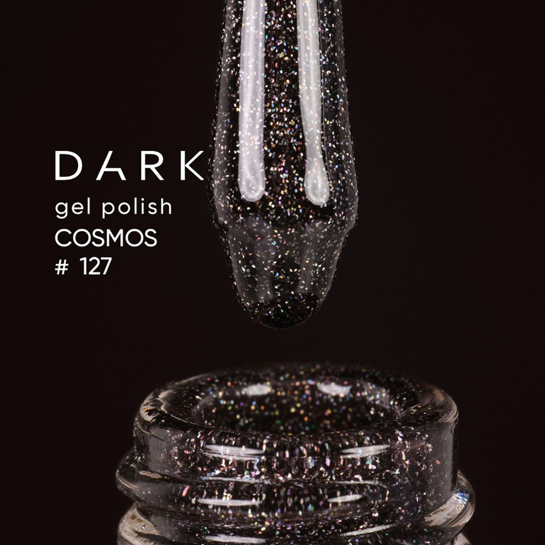 Гель лак Dark gel polish Cosmos №127 (черный) 10 мл