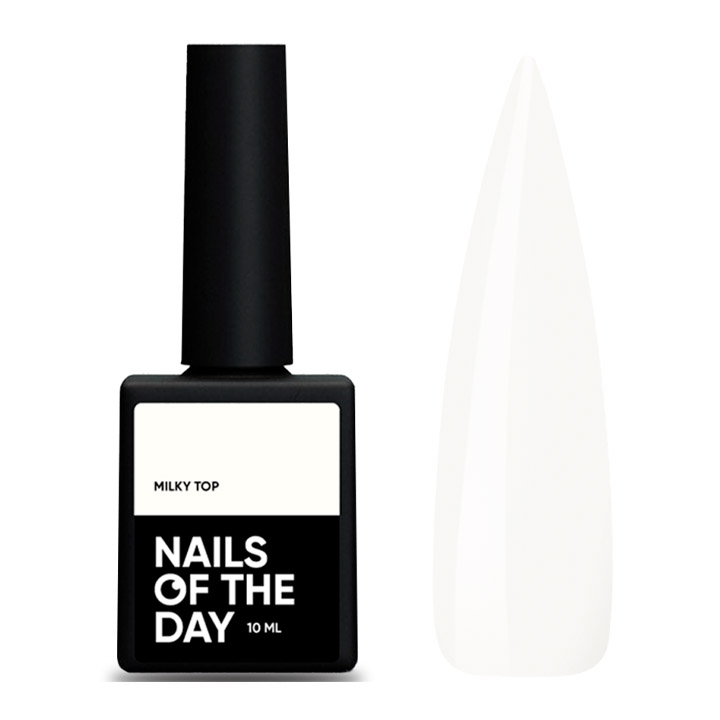 Топ молочний без липкого шару для нігтів NAILSOFTHEDAY Top Milky 10 мл