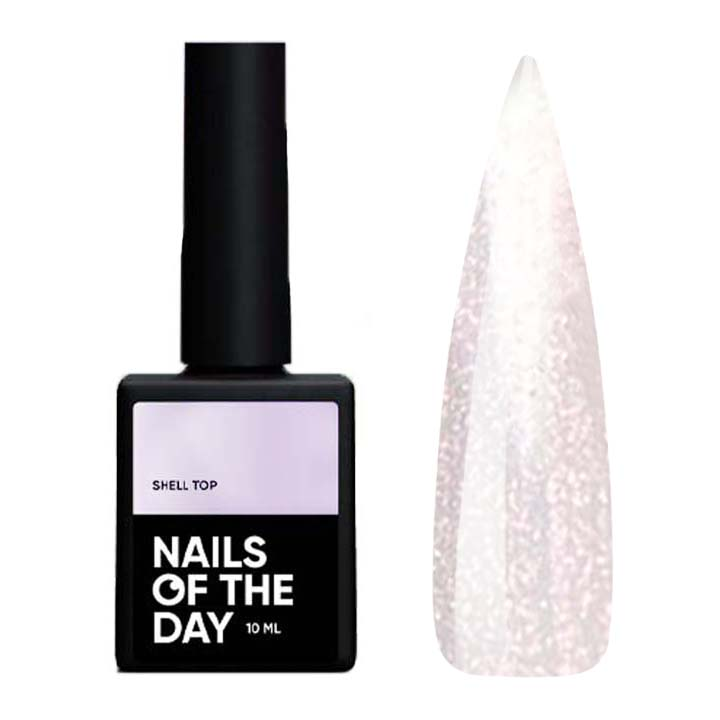 Топ з ліловою втиркою без липкого шару NAILSOFTHEDAY Top Shell №003 10 мл