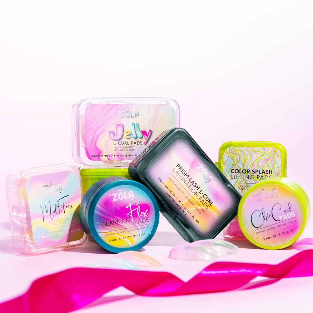 Валики для ламінування ZOLA Jelly L-Curl для верхніх і нижніх вій