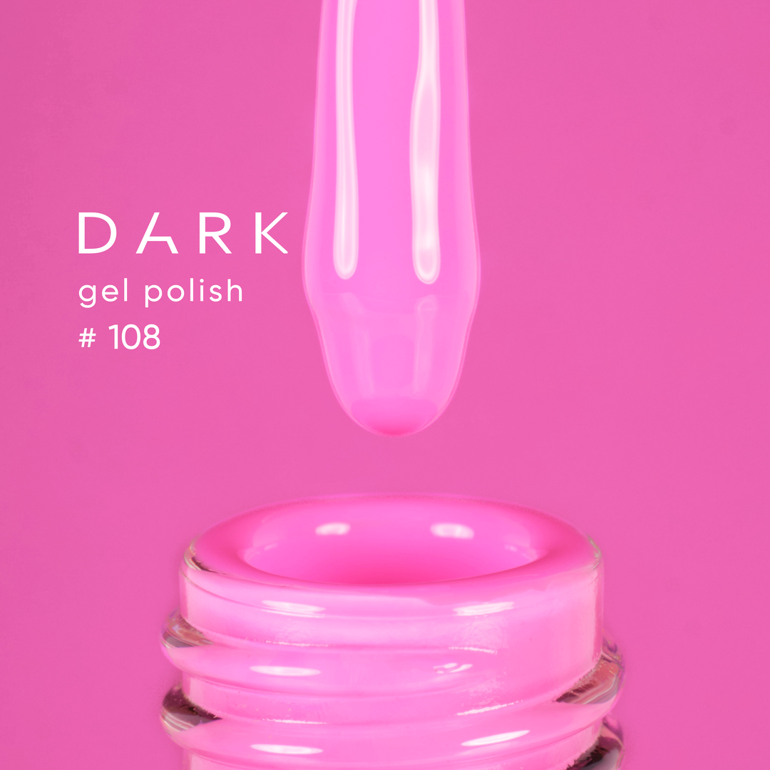 Гель лак Dark gel polish new collection №108 (розовый) 6 мл