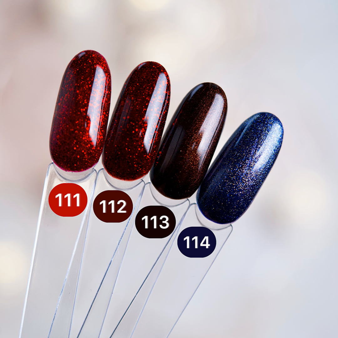 Гель лак Dark gel polish new collection №111 (красный с блестками) 6 мл