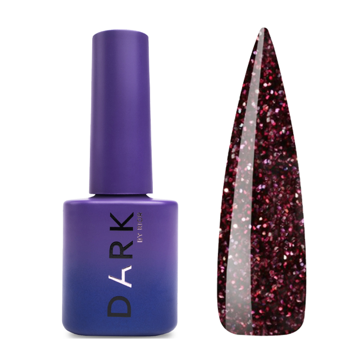 Гель лак Dark gel polish new collection №122 (бордовый с микроблеском ) 6 мл