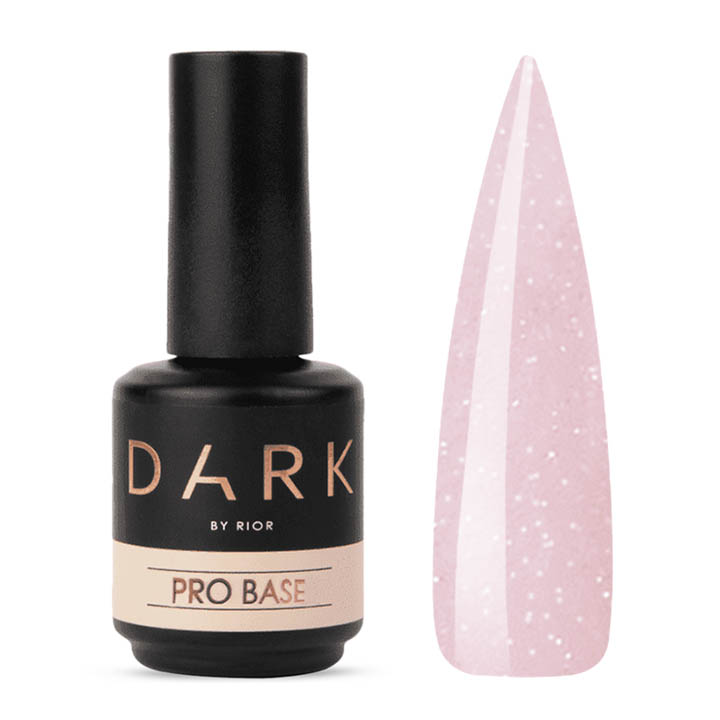 Камуфлирующая база для маникюра Dark PRO Base Opal  №005 (бледно-розовый с розовым микроблеском) 15 мл