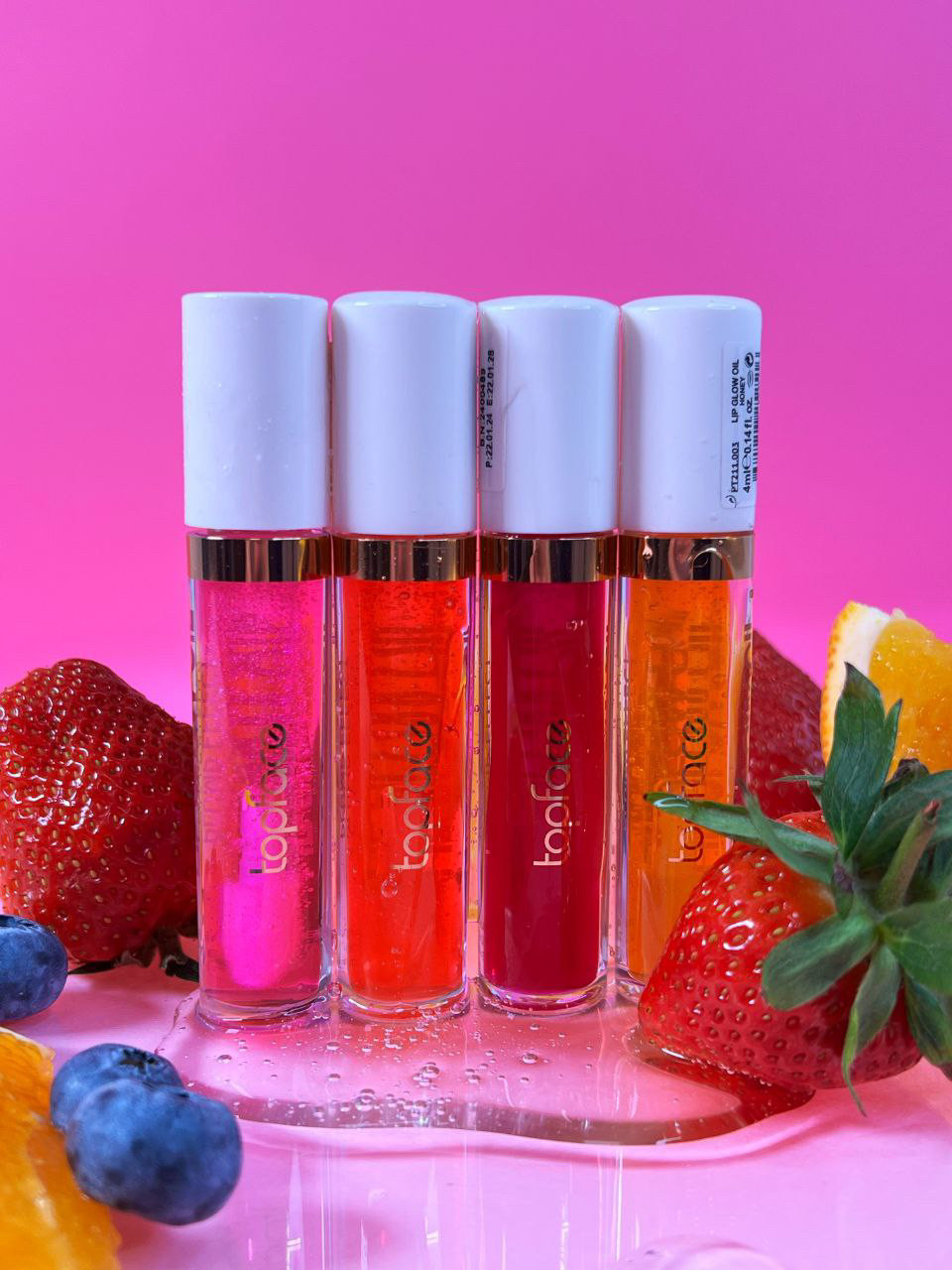 Масло губ "Lip Glow Oil" TopFace PT211 (001) - Raspberry 4 мл