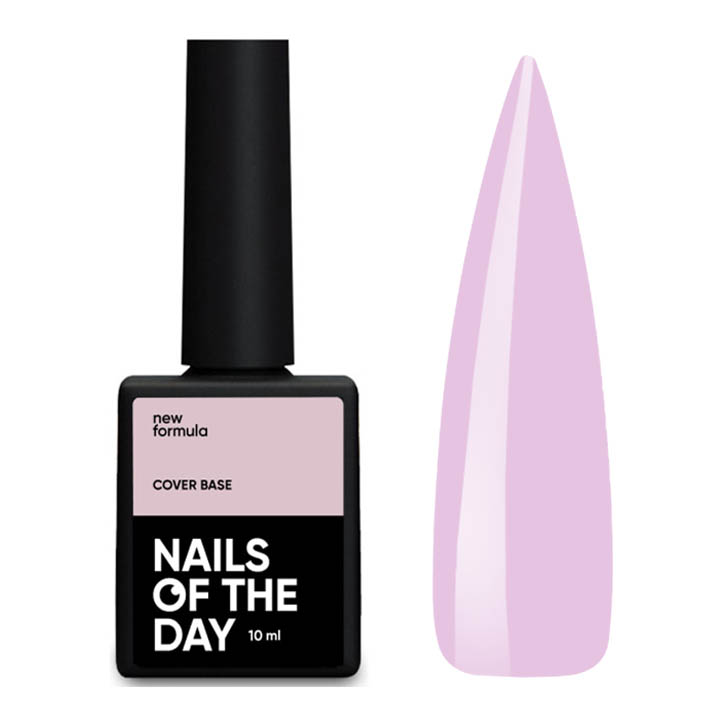 Камуфлююча база для нігтів NAILSOFTHEDAY Base Cover NEW Formula  №014 (світло-фіолетовий) 10 мл