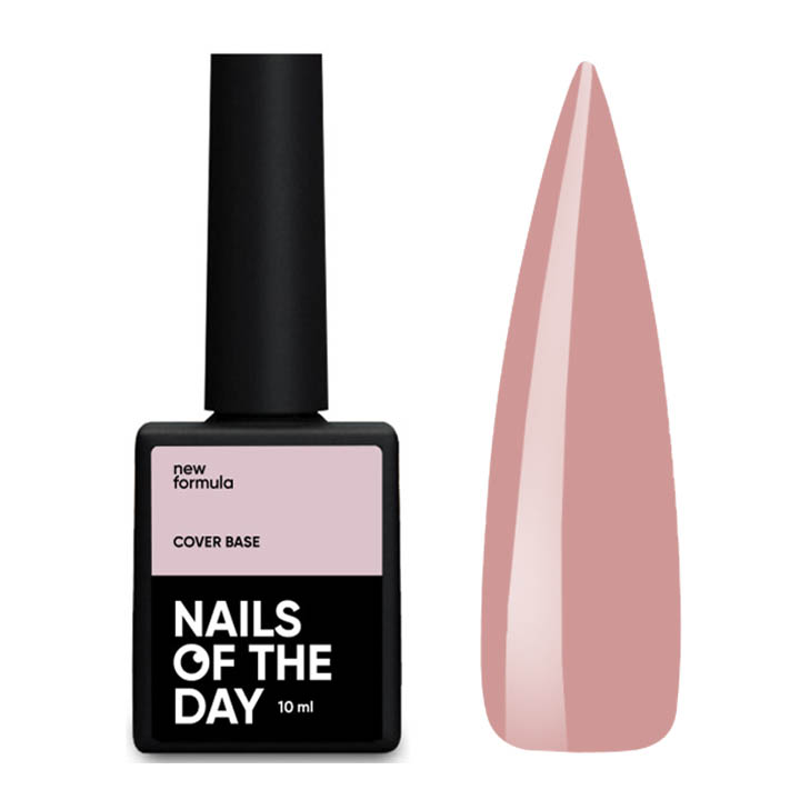 Камуфлююча база для нігтів NAILSOFTHEDAY Base Cover NEW Formula  №016 (натуральний нюд) 10 мл