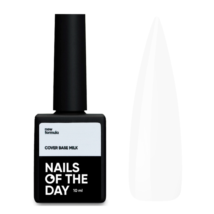 Камуфлююча база для нігтів NAILSOFTHEDAY Base Cover Milk NEW Formula  №001 (молочний) 10 мл