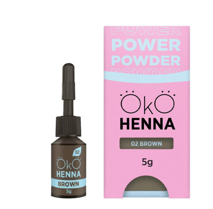 Хна для брів ОКО Power Powder №02 Brown 5 г