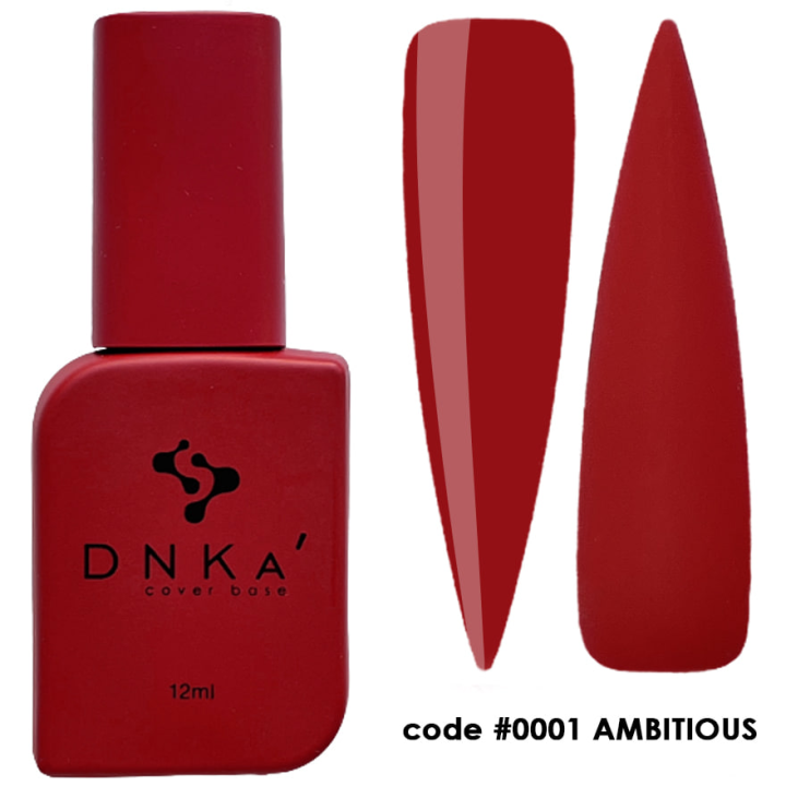 Камуфлирующая база DNKa Cover Base №0001 Ambitious (красная) 12 мл