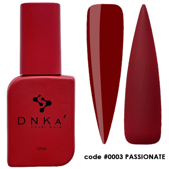 Камуфлююча база DNKa Cover Base №0003 Passionate (червона) 12 мл