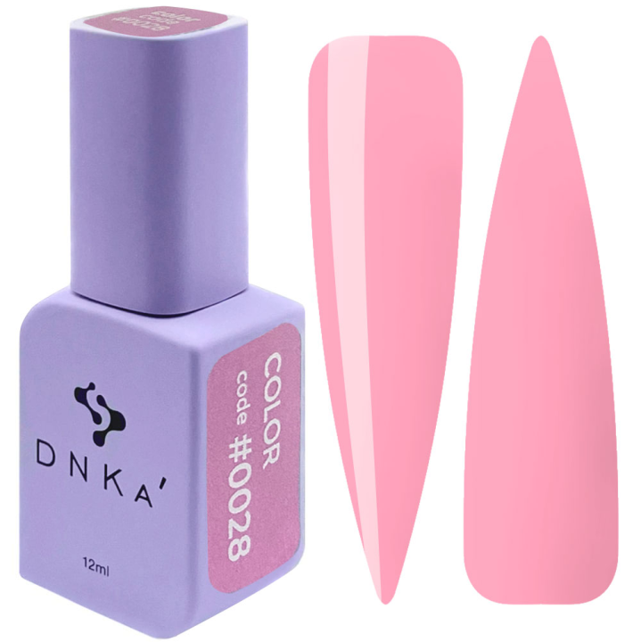 Гель-лак для нігтів DNKa №0028 (персиково-рожевий, емаль), 12 мл