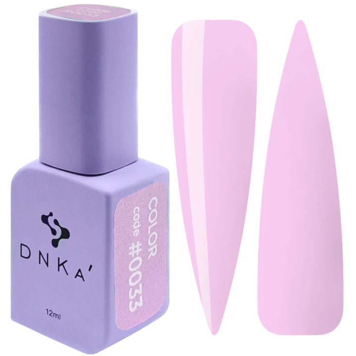 Гель-лак для нігтів DNKa №0033 (світлий холодно-рожевий, емаль), 12 мл