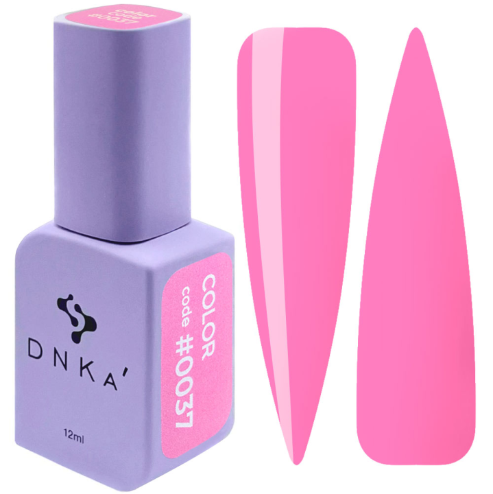 Гель-лак для ногтей DNKa №0037 (конфетный розовый, эмаль), 12 мл