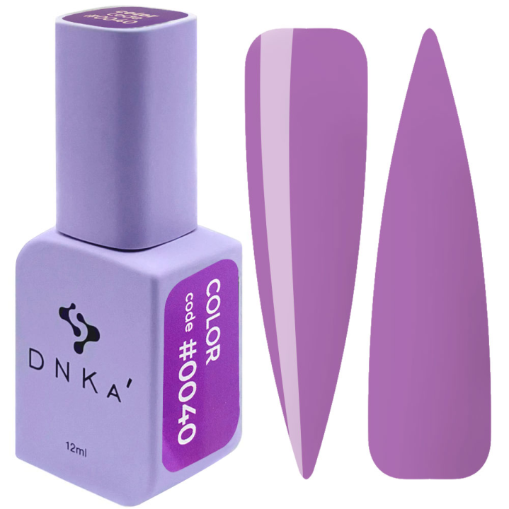 Гель-лак для ногтей DNKa №0040 (серо-фиолетовый, эмаль), 12 мл