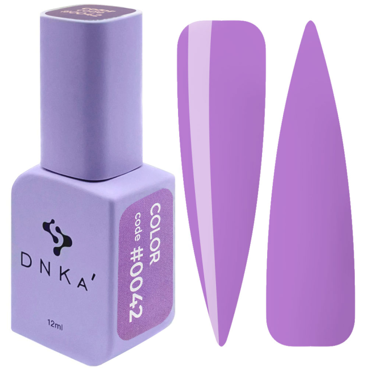 Гель-лак для нігтів DNKa №0042 (лілово-фіолетовий, емаль), 12 мл