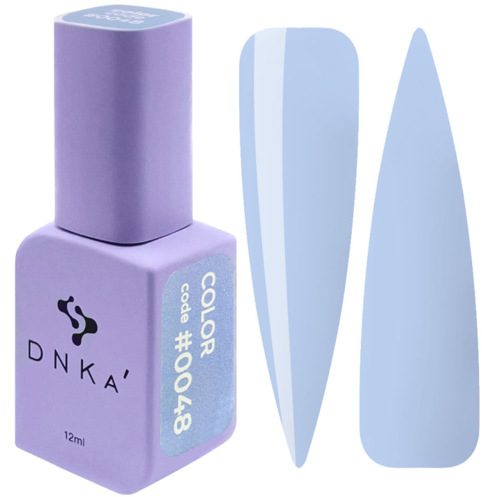 Гель-лак для нігтів DNKa №0048 (сіро-блакитний, емаль), 12 мл