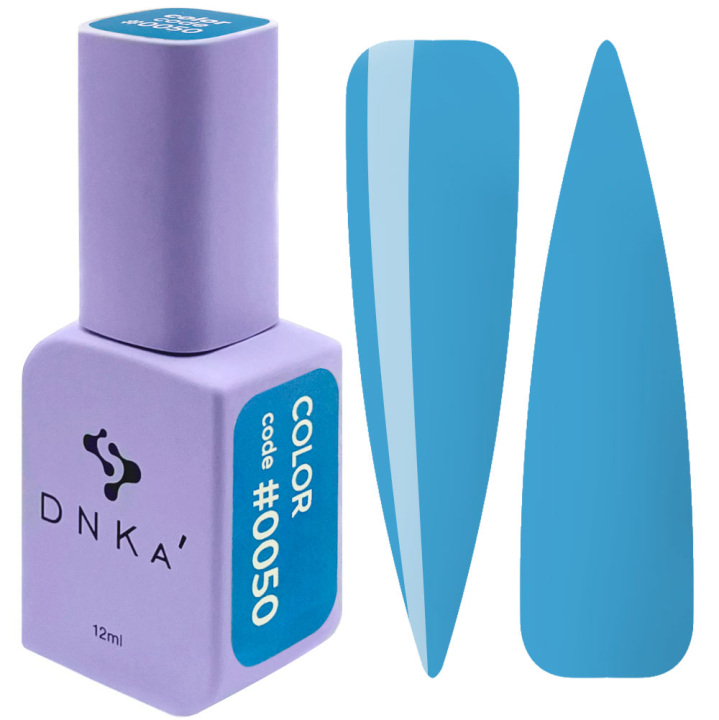 Гель-лак для нігтів DNKa №0050 (блакитний, емаль), 12 мл