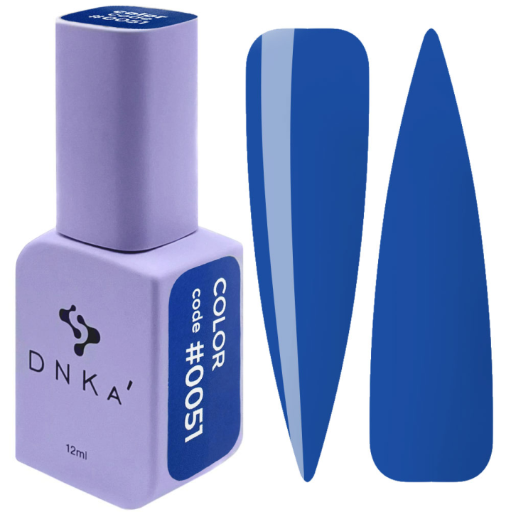 Гель-лак для нігтів DNKa №0051 (небесно-синій, емаль), 12 мл