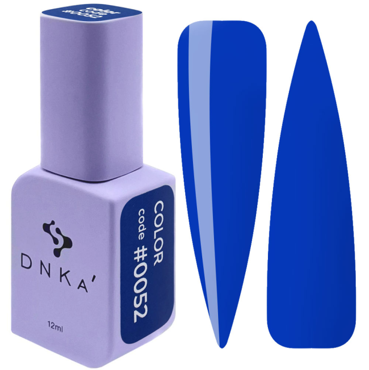 Гель-лак для нігтів DNKa №0052 (лазурно-синій, емаль), 12 мл