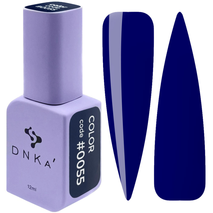 Гель-лак для нігтів DNKa №0055 (темно-синій, емаль), 12 мл